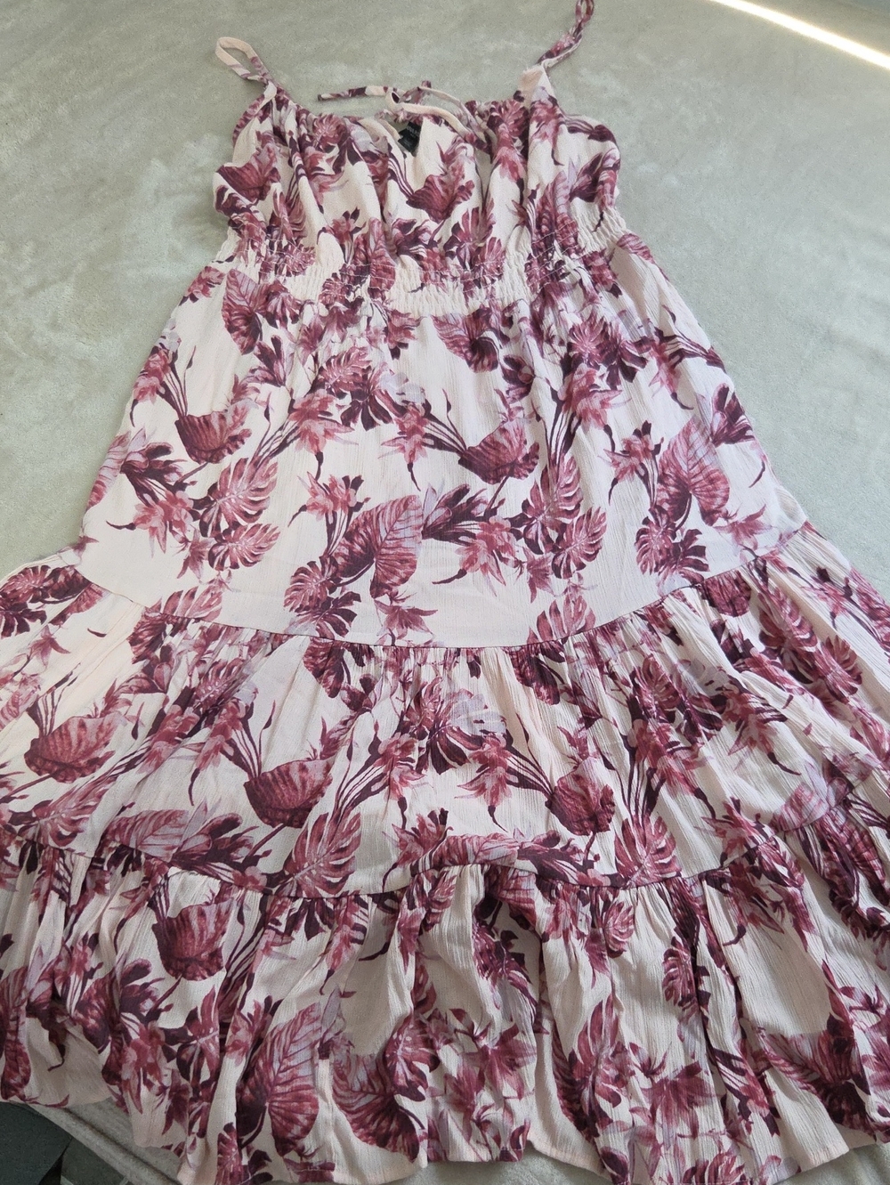 Banana Republic Pink Floral Midi Dress